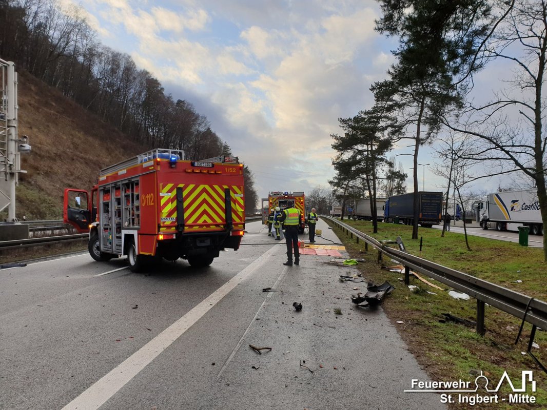 VU mit Person, BAB 6 FR MA -> SB