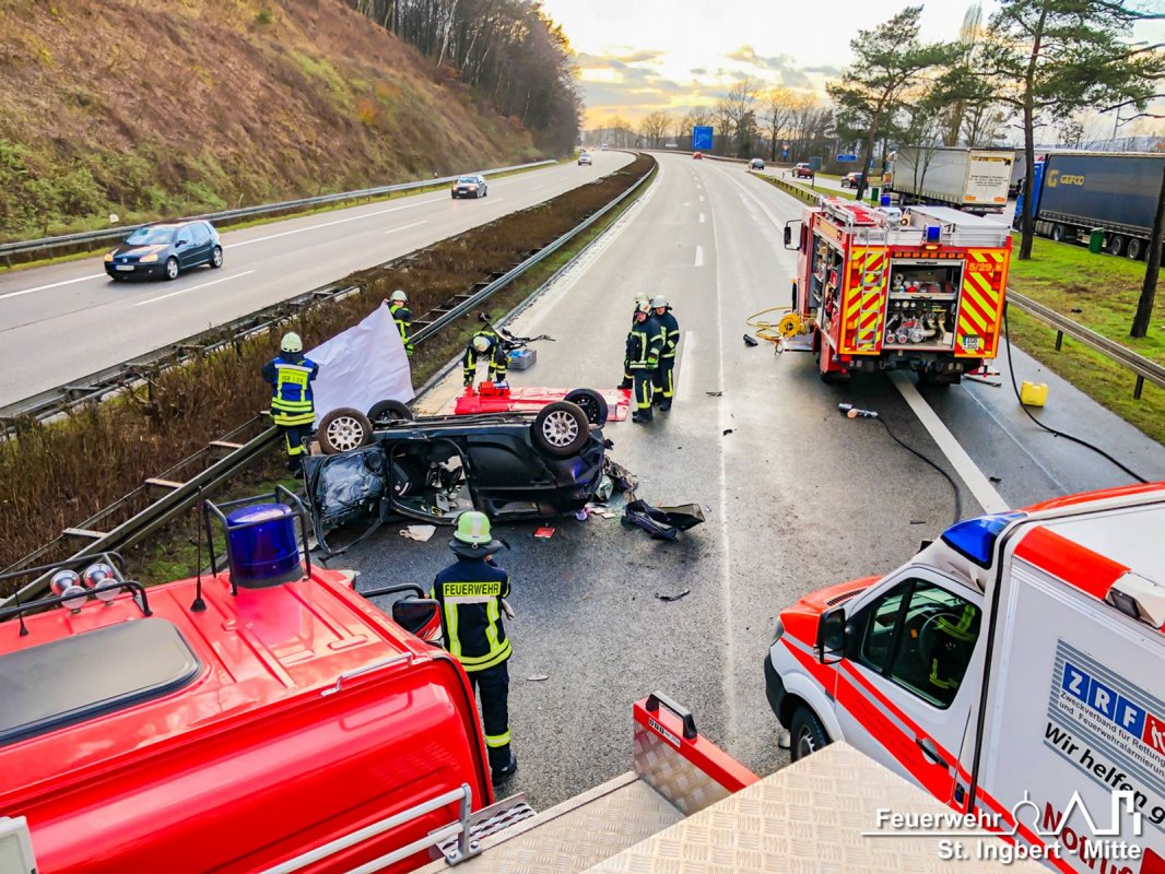 VU mit Person, BAB 6 FR MA -> SB