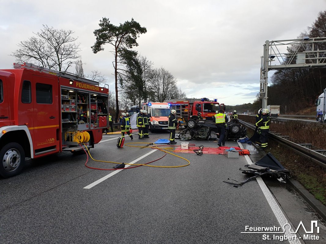 VU mit Person, BAB 6 FR MA -> SB