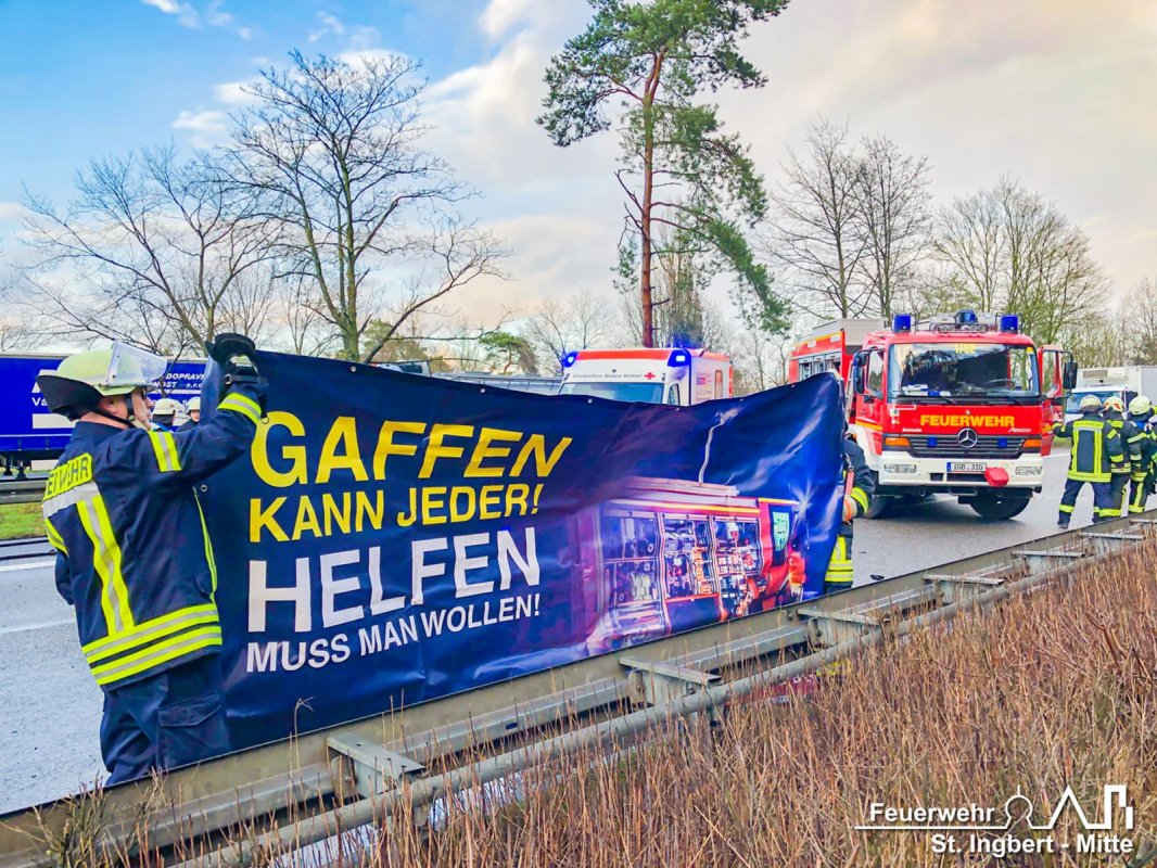 VU mit Person, BAB 6 FR MA -> SB