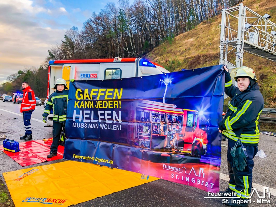 VU mit Person, BAB 6 FR MA -> SB