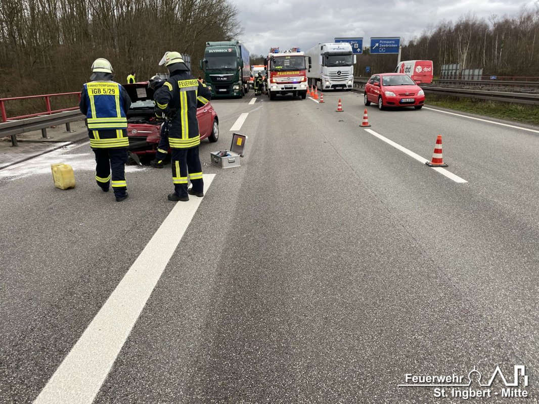 VU mit Person, BAB 6 FR SB -> MA