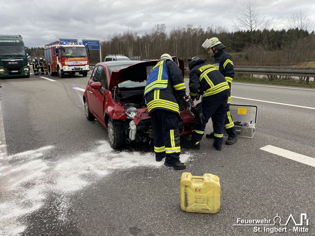 VU mit Person, BAB 6 FR SB -> MA