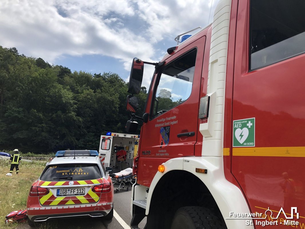 VU mit Person, AS IGB-Mitte BAB 6 FR MA -> SB