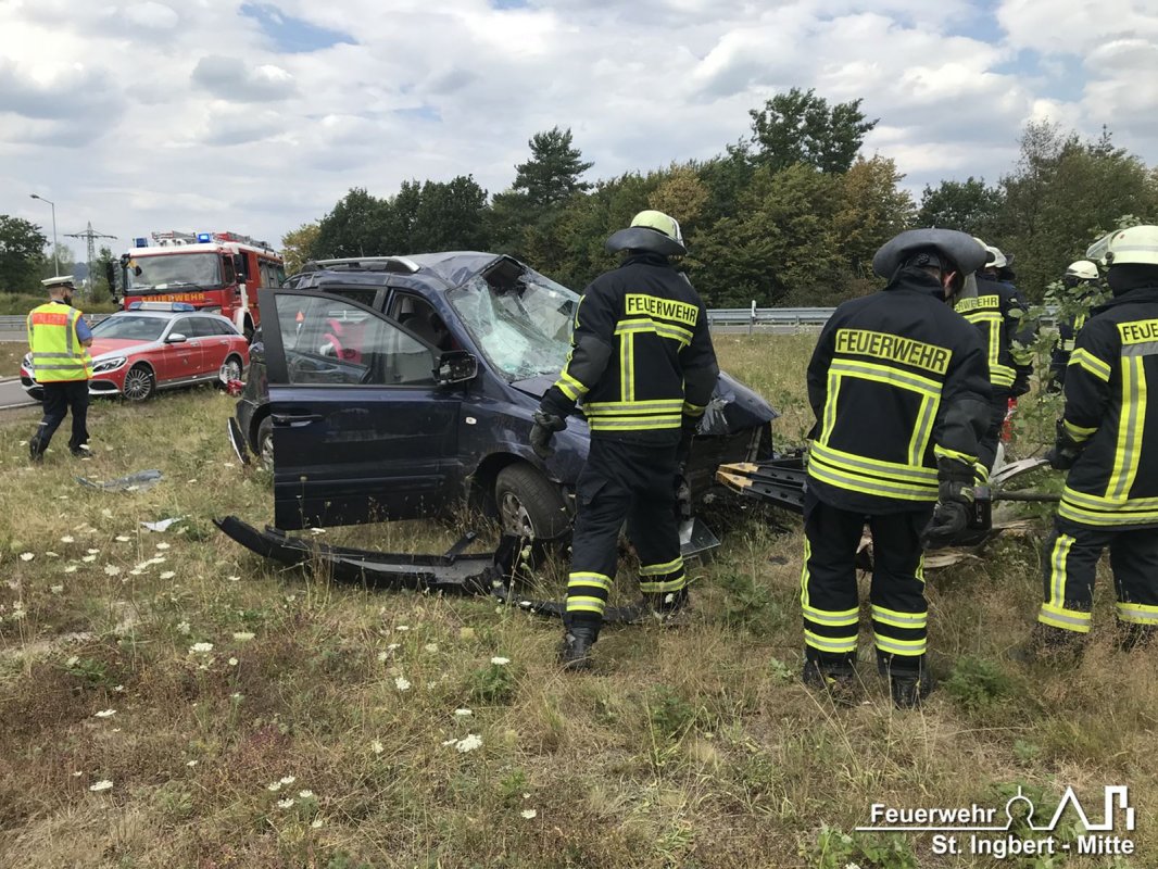 VU mit Person, AS IGB-Mitte BAB 6 FR MA -> SB