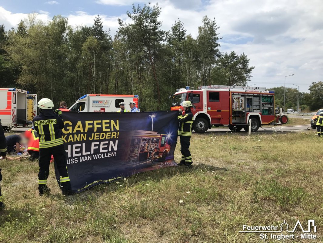 VU mit Person, AS IGB-Mitte BAB 6 FR MA -> SB