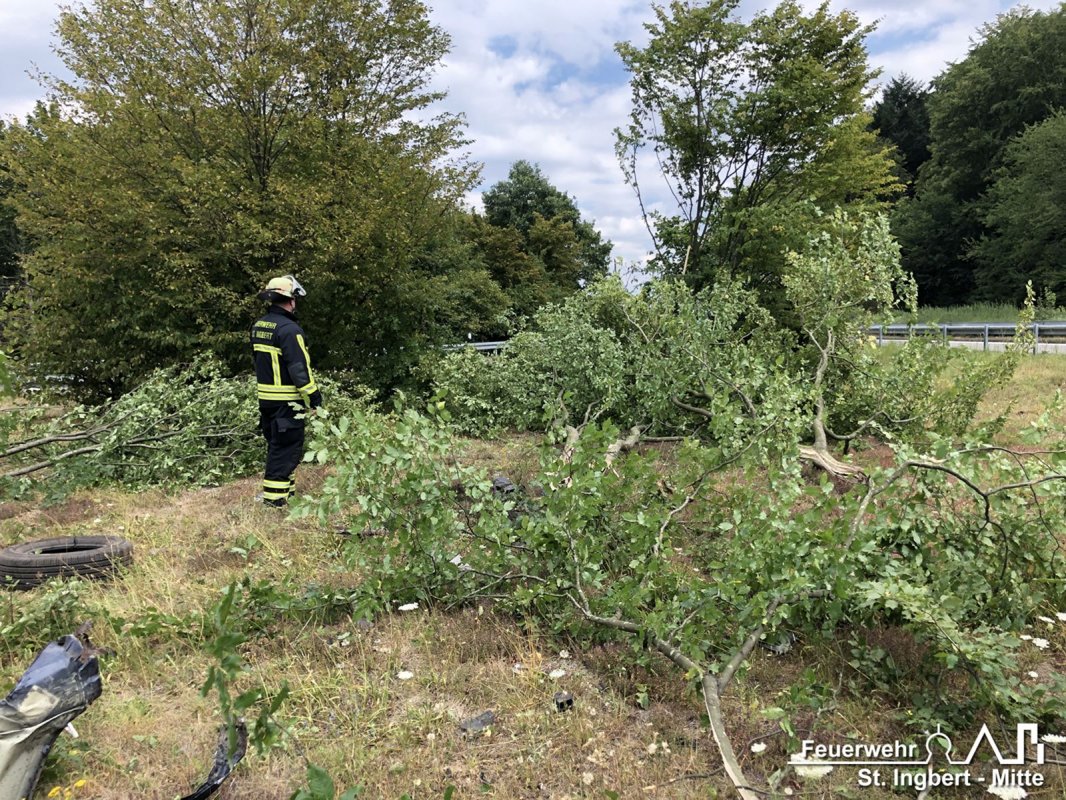 VU mit Person, AS IGB-Mitte BAB 6 FR MA -> SB