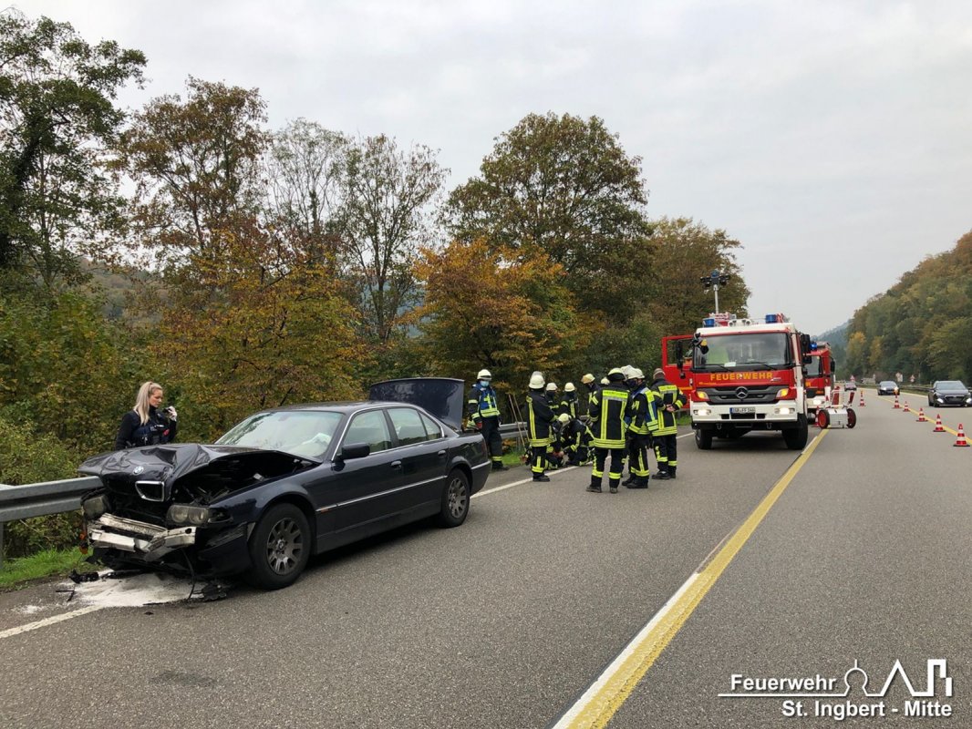 Auslaufende Betriebsstoffe nach VU, BAB 6