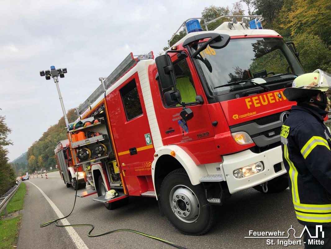 Auslaufende Betriebsstoffe nach VU, BAB 6