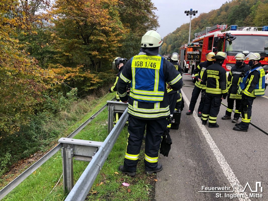 Auslaufende Betriebsstoffe nach VU, BAB 6