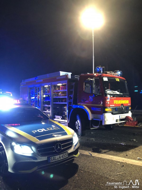 VU mit Person, BAB 6 FR MA -> SB