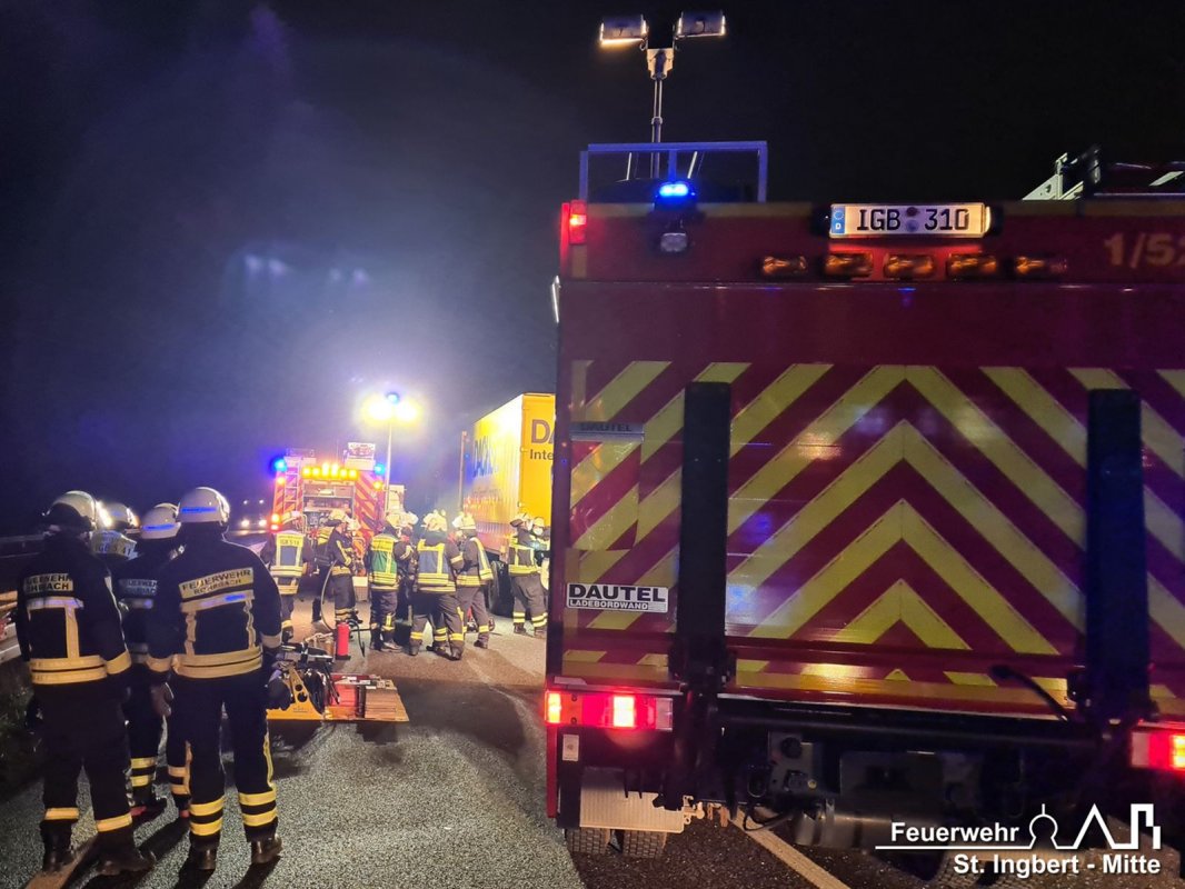 VU mit Person, BAB 6 FR MA -> SB