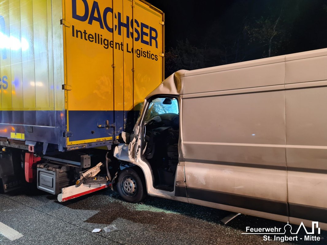 VU mit Person, BAB 6 FR MA -> SB