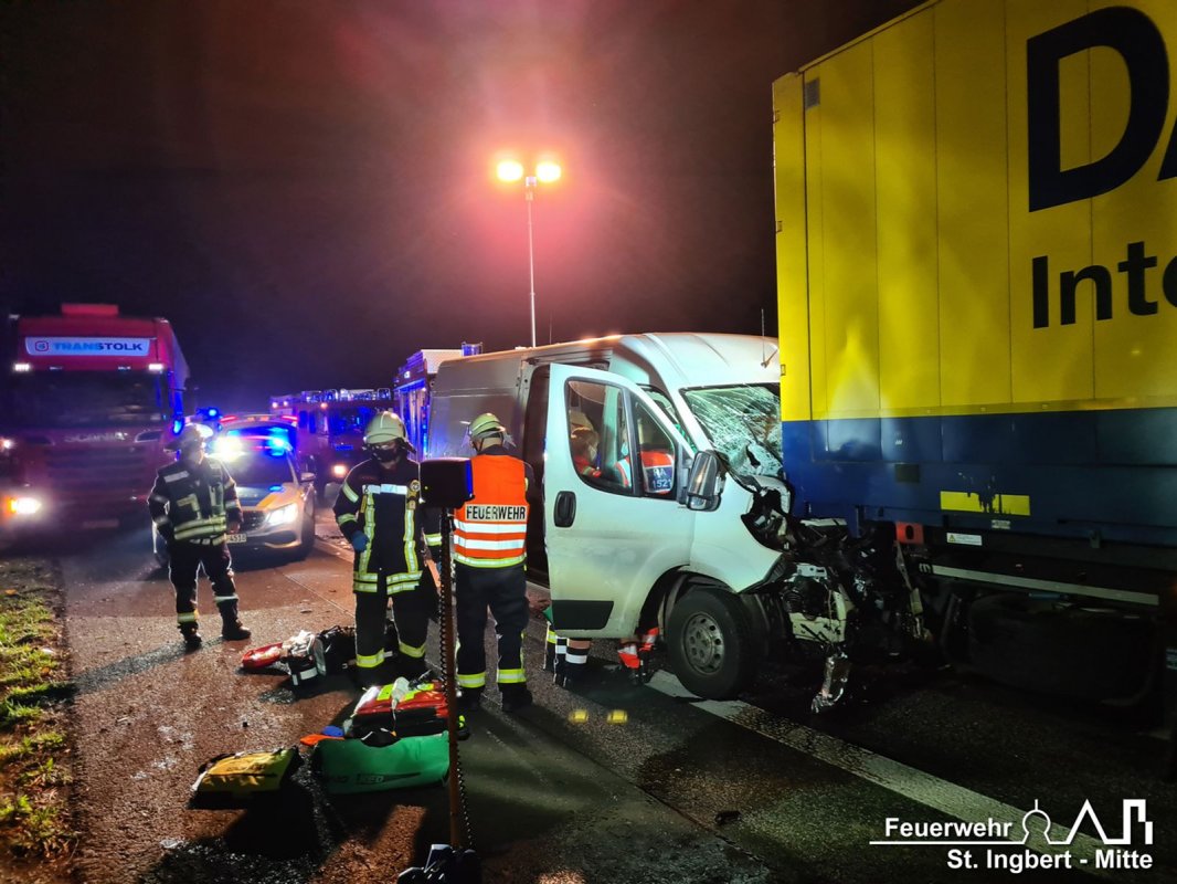 VU mit Person, BAB 6 FR MA -> SB