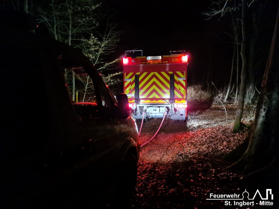 Fahrzeugbergung, Waldgebiet St. Ingbert
