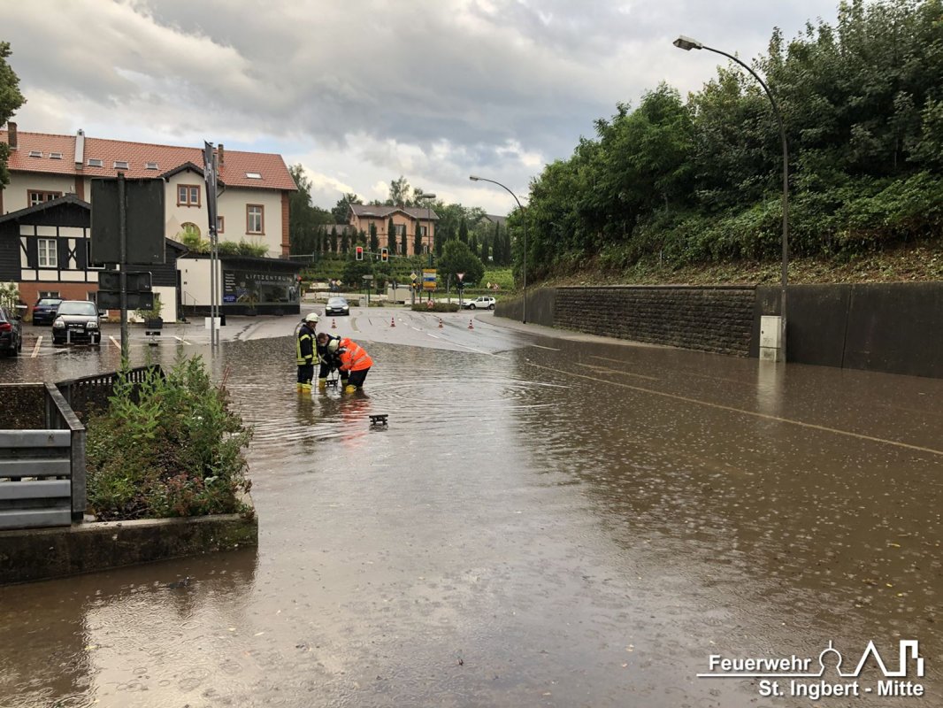 Unwetterlage, Stadtgebiet St. Ingbert