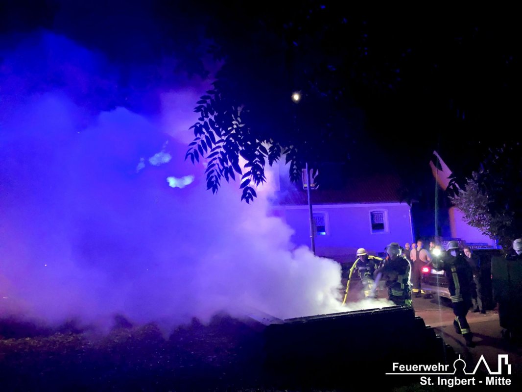 Containerbrände, Stadtgebiet St. Ingbert