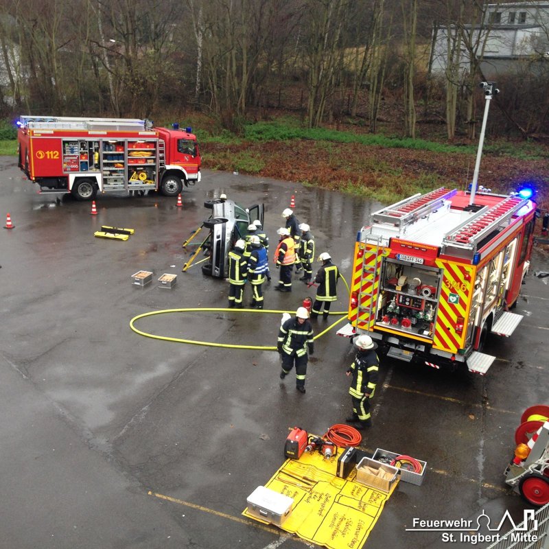 Alarmübung VU mit Person, Rentrischer Weg