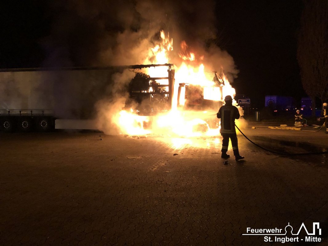 Brand LKW, Rastplatz Kahlenberg