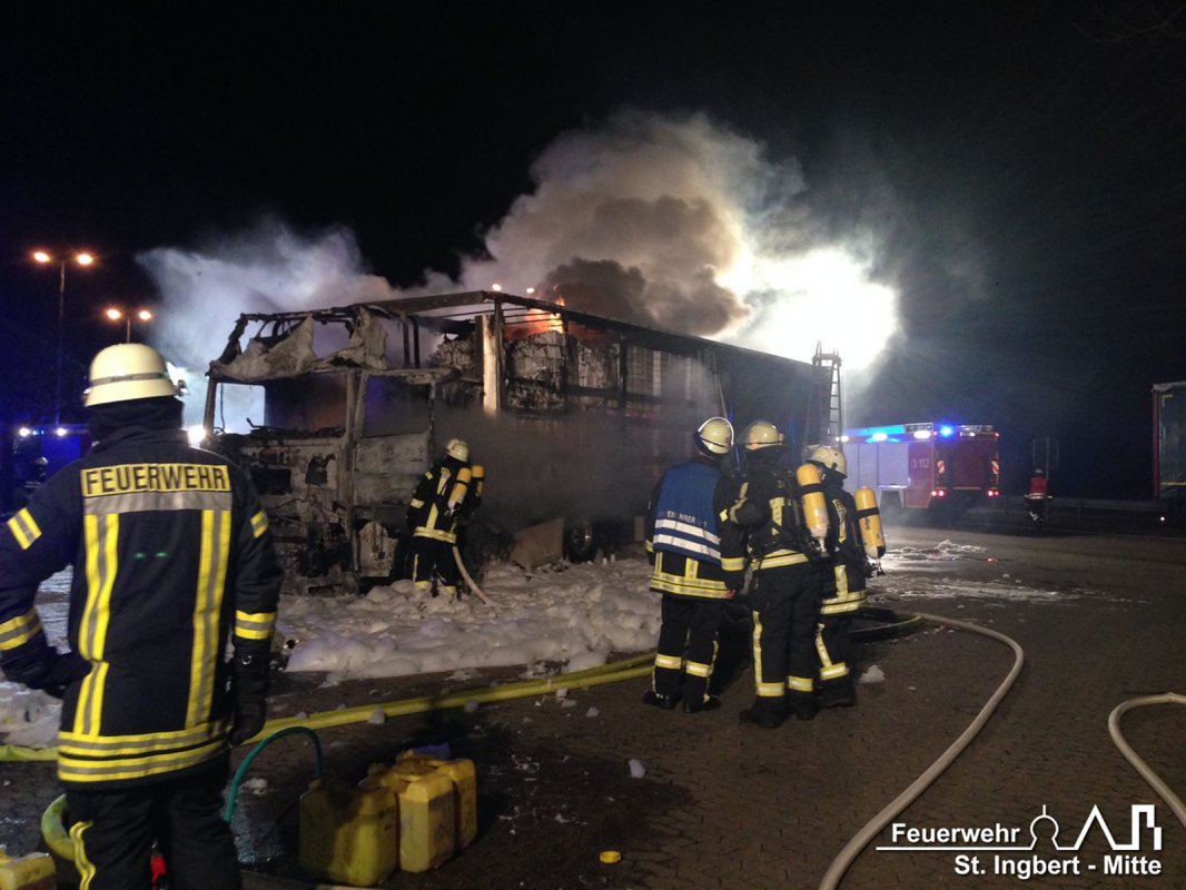 Brand LKW, Rastplatz Kahlenberg