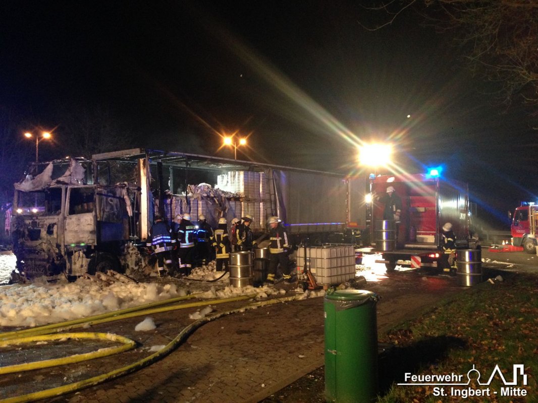 Brand LKW, Rastplatz Kahlenberg