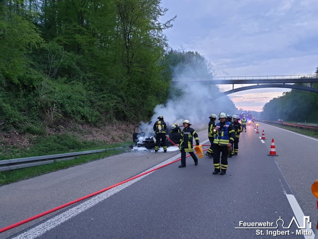 Brand PKW, BAB 6 FR MA-SB