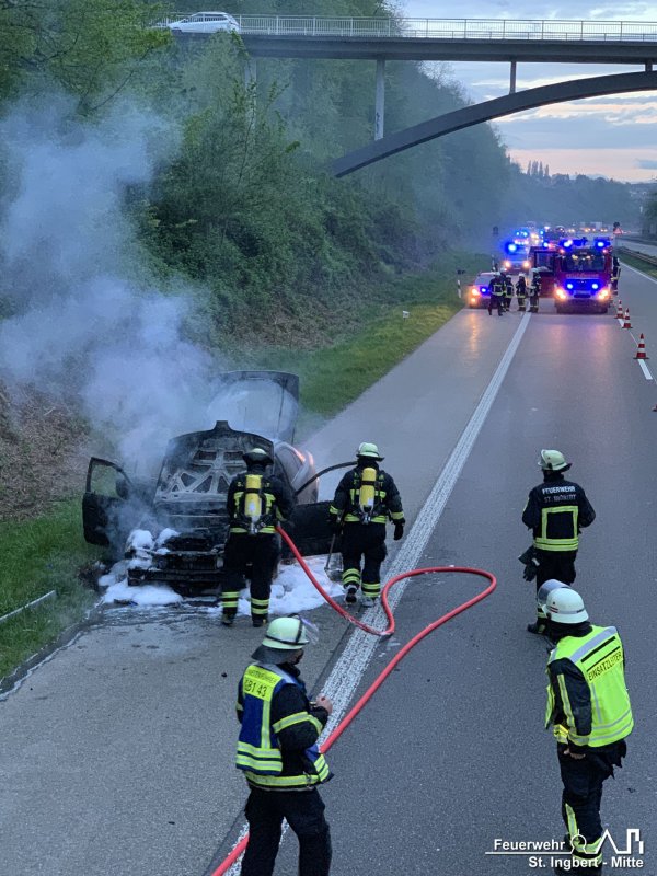 Brand PKW, BAB 6 FR MA-SB