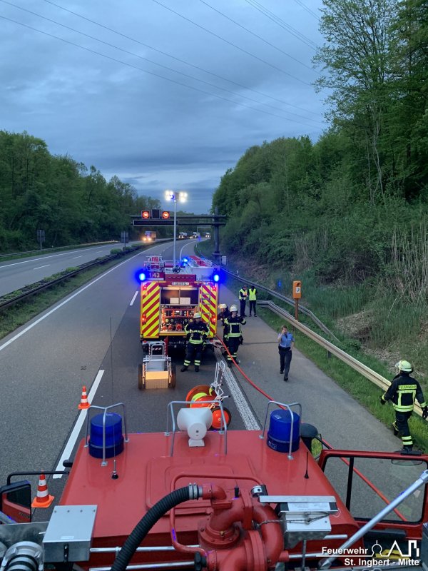 Brand PKW, BAB 6 FR MA-SB